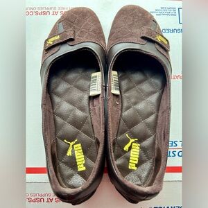 Puma Chocolate Suede Slip-On women’s Shoes size 8